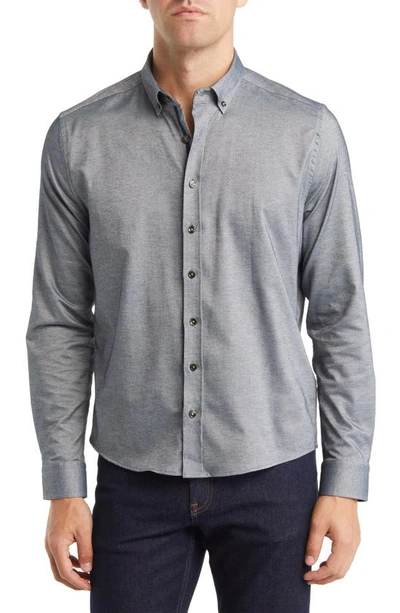 Stone Rose Performance Solid Drytouch® Button-down Shirt In Navy