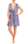 Everyday Ritual Dawn Fit & Flare Cotton Nightgown In Violet