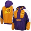Starter Purple Phoenix Suns Body Check Raglan Hoodie Half-zip Jacket In Purple