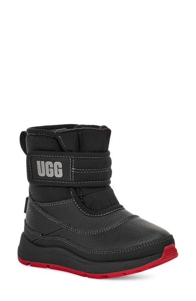 Ugg Kids' Taney Weather Water Repellent Genuine Shearling Lined Boot In Black