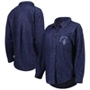 GAMEDAY COUTURE GAMEDAY COUTURE NAVY NORTH CAROLINA TAR HEELS SWITCH IT UP TRI-BLEND BUTTON-UP SHACKET