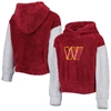 OUTERSTUFF GIRLS YOUTH BURGUNDY/GRAY WASHINGTON COMMANDERS GAME TIME TEDDY FLEECE PULLOVER HOODIE
