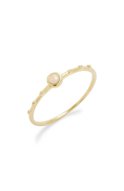 Brook & York Pippa Opal Extra Thin Ring In Gold