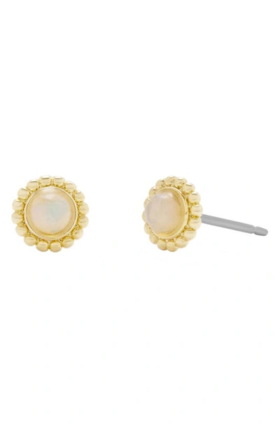 Brook & York Pippa Opalite Stud Earrings In Gold Platted