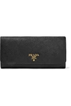 PRADA Textured-leather continental wallet