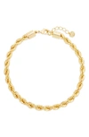 Brook & York Jovie Twisted Rope Chain Anklet In Gold