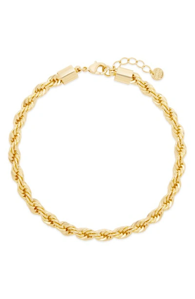 Brook & York Jovie Twisted Rope Chain Anklet In Gold-plated