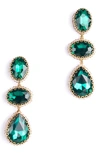 Deepa Gurnani Women's Hadlee Goldtone & Crystal Drop Earrings In Emerald