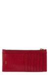 Hobo Carte Leather Wallet In Scarlet