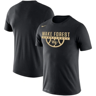 Nike Black Wake Forest Demon Deacons Basketball Drop Legend Performance T-shirt