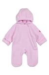 Widgeon Baby Girl's Fleece Hooded Footie In Pink