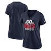 NIKE NIKE NAVY NEW ENGLAND PATRIOTS HOMETOWN COLLECTION TRI-BLEND V-NECK T-SHIRT