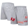 Pro Standard Pewter Tampa Bay Buccaneers Woven Shorts In Pewter