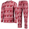 Concepts Sport Crimson Washington State Cougars Ugly Sweater Long Sleeve T-shirt And Pants Sleep Set In Crimson