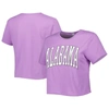Zoozatz Purple Alabama Crimson Tide Core Fashion Cropped T-shirt In Purple