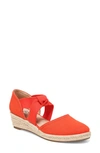 Lifestride Kascade Wedge Espadrille Sandal In Tropical Orange Canvas