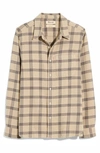 Madewell Sunday Flannel Perfect Long Sleeve Button-up Shirt In Wet Sand