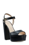 Stuart Weitzman Ryder 95 Platform Sandal In Shiny Black