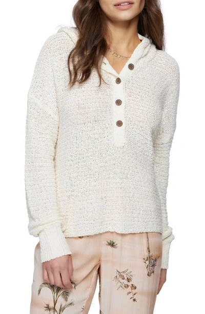 O'neill Magic Hour Hooded Jumper In Winter White