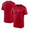 NIKE NIKE RED TAMPA BAY BUCCANEERS HORIZONTAL LOCKUP LEGEND PERFORMANCE T-SHIRT