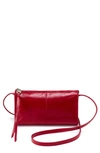 Hobo Jewel Leather Crossbody Bag In Crimson