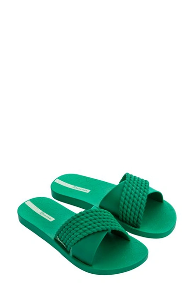 Ipanema Street Ii Slide Sandal In Green/ Green