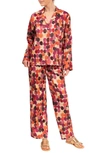 Everyday Ritual Allison/angela Button-down Cotton Pajama Set In Painters Pallet