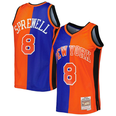 Mitchell & Ness Latrell Sprewell Blue/orange New York Knicks Hardwood Classics 1998/99 Split Swingma