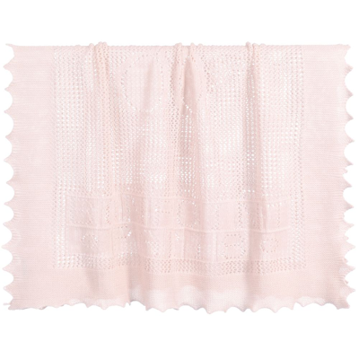 Bonpoint Baby Girls Pink Knitted Blanket (90cm)