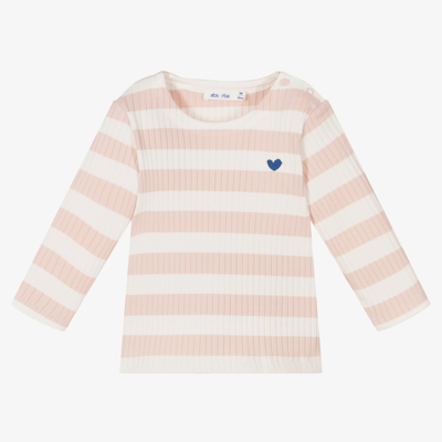 Absorba Babies' Girls Pink Striped Cotton Top
