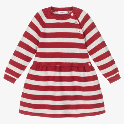 Absorba Babies' Girls Red Striped Knitted Dress