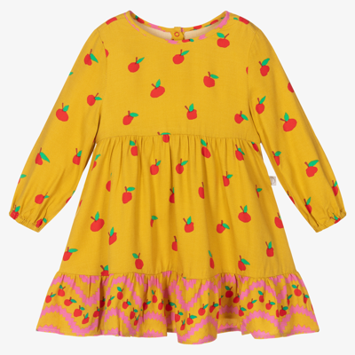 Stella Mccartney Babies'  Kids Girls Yellow Apple Print Dress