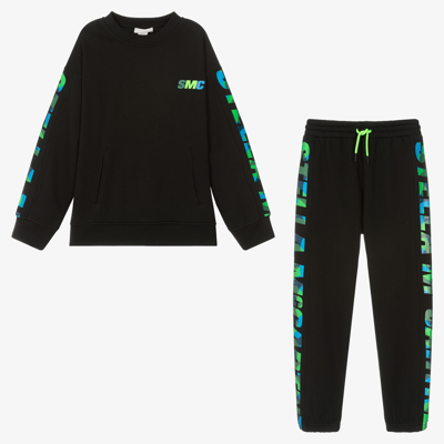 Stella Mccartney Kids Teen Boys Black Logo Tracksuit