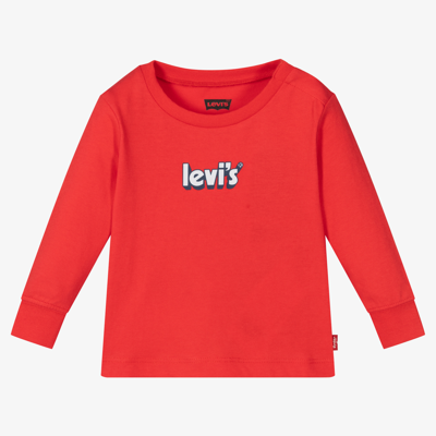 Levi's Babies' Boys Red Cotton Logo Top