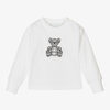 BURBERRY BABY BOYS WHITE THOMAS BEAR TOP