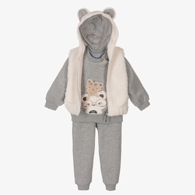 Mayoral Babies' Girls Grey Tracksuit Set