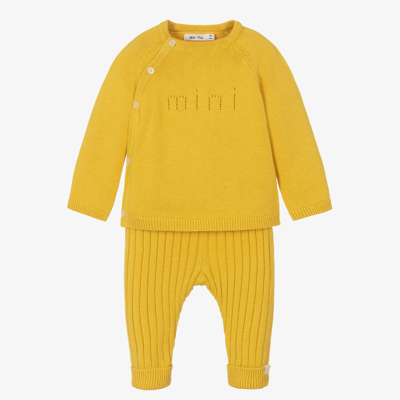 Absorba Yellow Knitted Baby Trouser Set