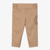 BURBERRY BABY BOYS BEIGE COTTON TROUSERS