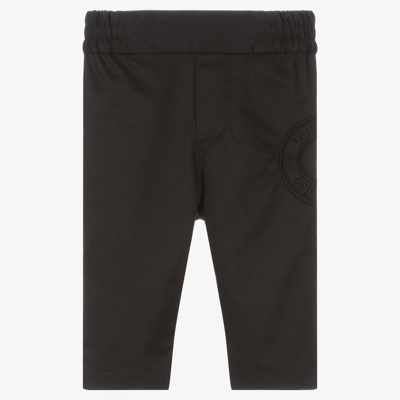 Burberry Baby Boys Black Cotton Trousers