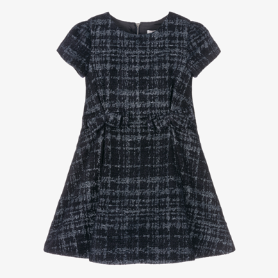 Tartine Et Chocolat Babies'  Girls Blue Shimmery Tartan Dress