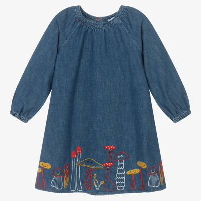 Stella Mccartney Babies'  Kids Girls Blue Denim Dress