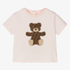 FENDI BABY GIRLS PINK FF TEDDY T-SHIRT