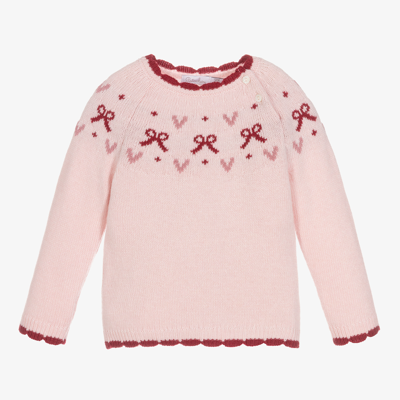 Patachou Girls Pink Wool Sweater
