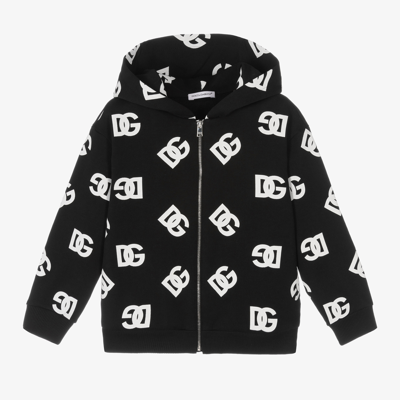 Dolce & Gabbana Kids' Boys Black Dg Logo Hoodie