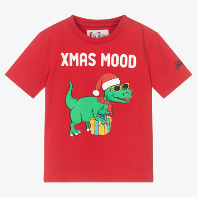 Mc2 Saint Barth Babies'  Boys Red Cotton Rex T-shirt