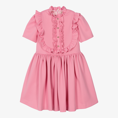 Elie Saab Teen Girls Pink Piqué Dress
