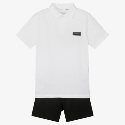 Calvin Klein Kids' Boys Pj Shorts Set In Black