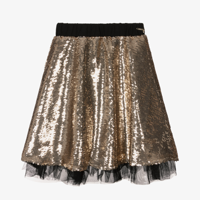 Guess Kids' Girls Gold Sequin Skirt