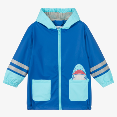 Playshoes Kids' Boys Blue Shark Raincoat