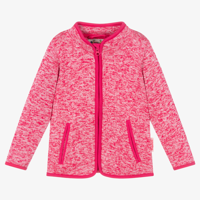 Playshoes Kids' Girls Pink Knitted Zip Up Top